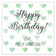 Watercolor Petite Hearts Square Gift Stickers Image 3 of 6